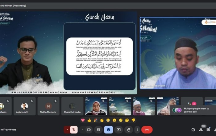 USIM anjur bacaan Yasin dan Selawat Dalam Talian Bersama Komuniti OKU