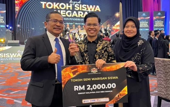 Najmi AdIi dinobatkan Tokoh Seni Warisan Siswa KPT