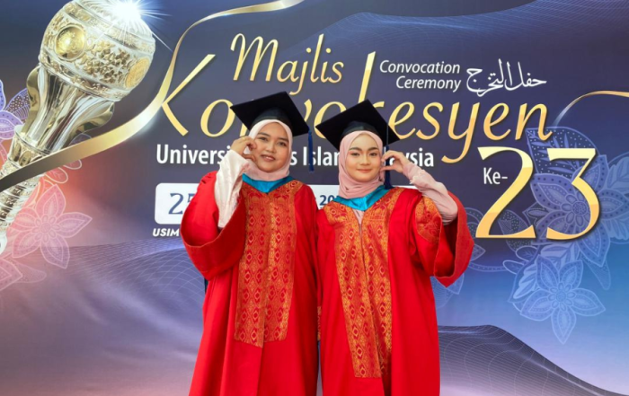 Sembilan Tahun Sejalan: Dua Sahabat Tamatkan Pengajian Bioteknologi Makanan di USIM