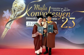 Dari Bilik Bersalin ke Dewan Peperiksaan: Kisah Cekal Graduan FPSK USIM Genggam Ijazah Kelas Pertama
